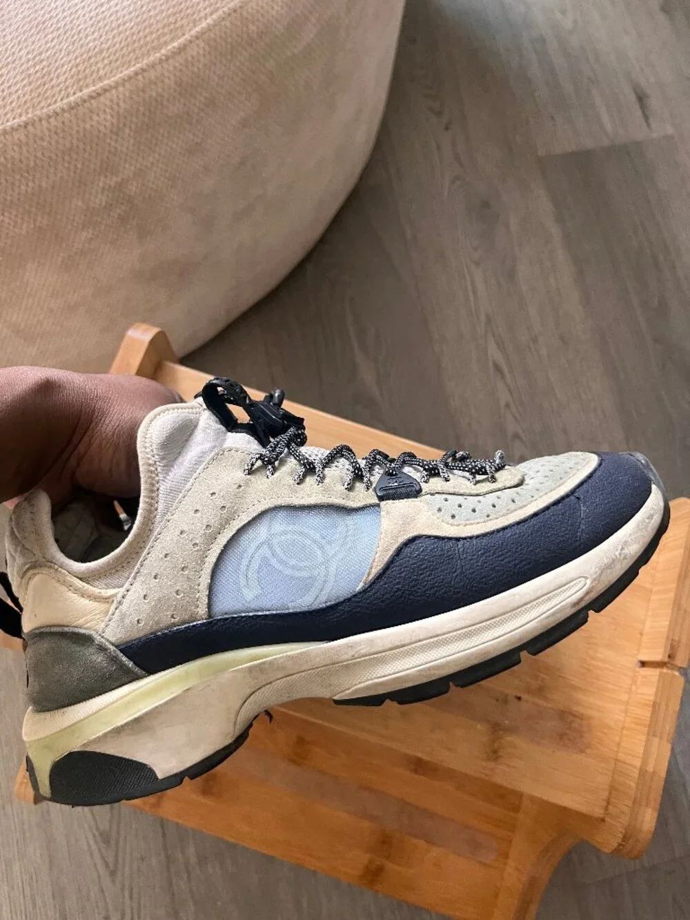 Chanel sneakers Blue and Black size 38.5